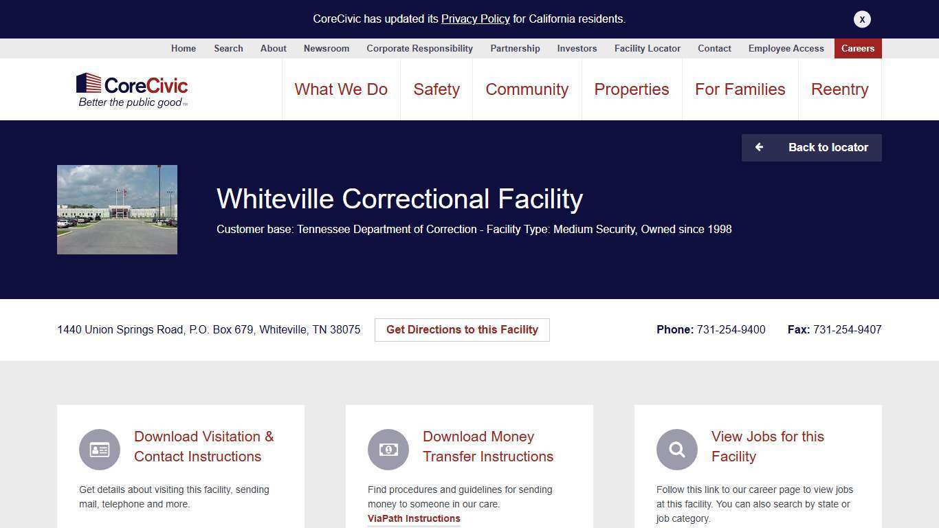 Whiteville Correctional Facility